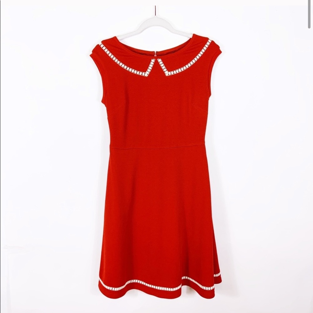 Modcloth Myrtlewood Red Peter Pan Dress MD